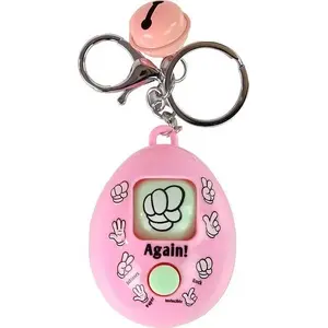 Брелок-игра LEANToys бумага-камень-ножницы, розовый, модель 13404