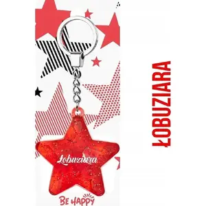 Keychain star Edibazzar model Łobuziara, metal/plastic charm, small decorative pendant