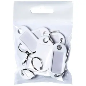 Key ring set Stickn PET — 10 pieces, white