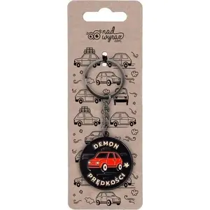 Keychain Nadwyraz.com Demon prędkości — metal key fob, compact accessory