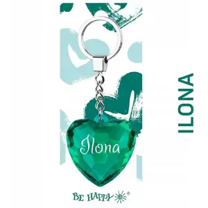 Keychain SBM Ilona heart-shaped metal keyring