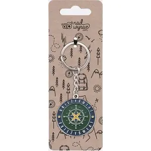 Keychain Nadwyraz.com Brelok Obieżyświat by Nadwyraz.com — metal ring, decorative pendant
