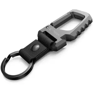 Carabiner Keychain IMPACTO GIFTS SlideLock — gunmetal finish