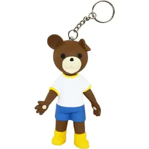 Keychain plush toy Tisso-Toys Miś uszatek: Lato – key ring plush accessory, small collectible