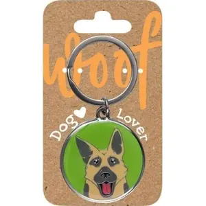 Keychain for dog owners, brand ty — German Shepherd design, charm accessory
