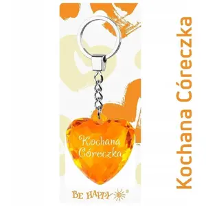 Keychain MCD Brelok Serce Kochana Córeczka – heart-shaped metal key ring, sentimental charm