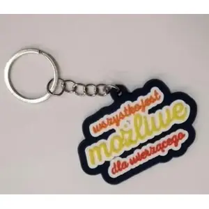 Keychain Szaron rubber keyring - 'Wszystko jest możliwe' phrase, compact accessory