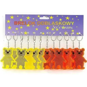 Reflective Bear Keychain Adar model p12 (MPN 3/216631) – safety accessory, reflective pendant