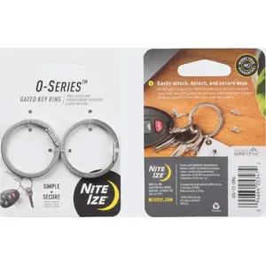 Key Ring with Spring Gate NITEIZE OS (model OS-11-2R6) — metal carabiner-style keyring