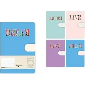 Notebook A5 Jupiter with magnetic closure, 144 sheets, mixed design