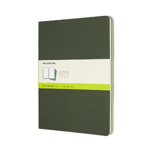 Piezīmju grāmatiņa Moleskine Cahier Journal mīkstās vāks zaļa matēta — līniju rakstāmpiezīmju grāmata
