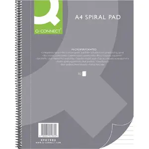 Notebook A4 lined 80 sheets Q-Connect KF01983, ruled notepad for writing and note-taking