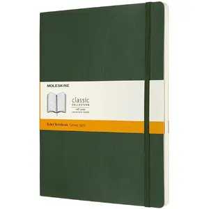 Notebook Moleskine Classic hardcover, 192 sheets, 70 g/m², lined, green