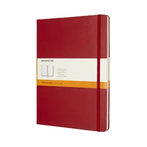 Блокнот Moleskine Classic с твёрдой обложкой, красный, в линейку, бумага 70 г/м², матовый