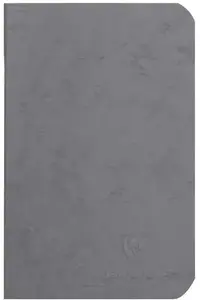 Piezīmju grāmatiņa Clairefontaine Age Bag 9×14 cm — 96 lapas (48 loksnes), 90 g/m² balts papīrs, nelīnēts, kartona vāks