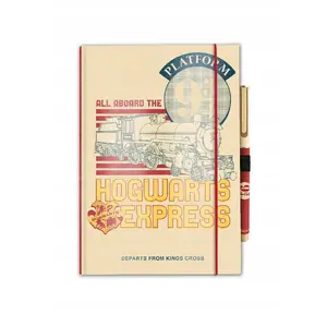Notebook A5 with Pen Harry Potter — Platform 9 3/4 design, ruled pages, portable size