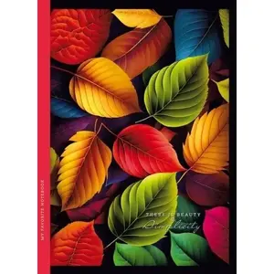 Decorative Notebook TEKA 143×200 mm, 64 sheets, grid, TW Leaves cover
