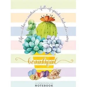 Decorative notebook Fresh model 486582 — 64 pages, grid, cactus in a pot cover