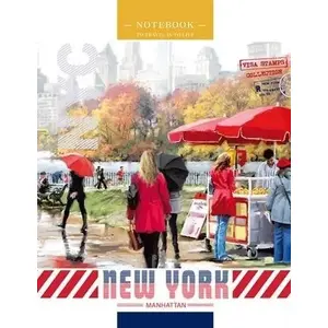 Блокнот Fresh декоративный 128×165 мм 64 л. в клетку — дизайн «New York Park»