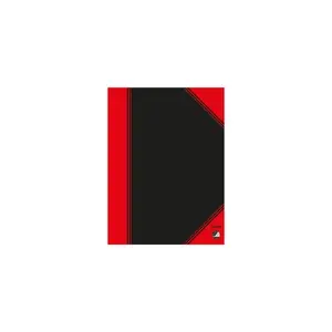 Writing notebook Bantex 100302825 A6, 96 sheets, 70 g/m², lined, hardcover, black/red
