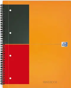 Notebook Oxford Activebook A4 80 sheets, lined paper, orange cover