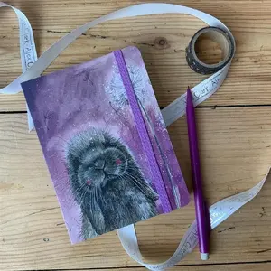 Notebook with Elastic Band TEKA SCN23 A6 — Pocket-sized journal with rabbit cover