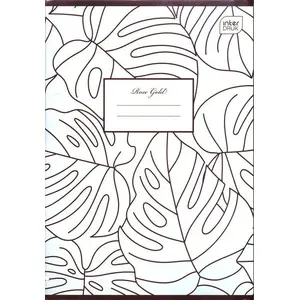 Notebook INTERDRUK A5 60 pages squared Metallic Rose Gold pack of 10