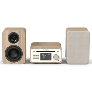 Home audio micro system Pure Classic Stereo Mini 40 W, Oak/White, DAB+/FM, 1 optical disc