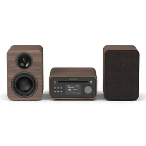 Home audio micro system Pure Classic Stereo Mini — 40 W RMS, DAB+/FM, CD, TFT display, Walnut/Brown