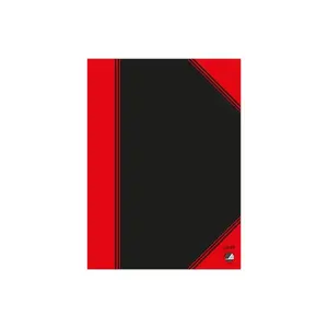 Записная книжка Bantex 100302813 — A5, 96 листов, в линейку, 70 г/м², твердый переплет, черно-красная