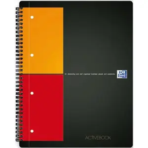 Блокнот для письма Hamelin Oxford Activebook A5, 80 листов, в клетку, чёрный
