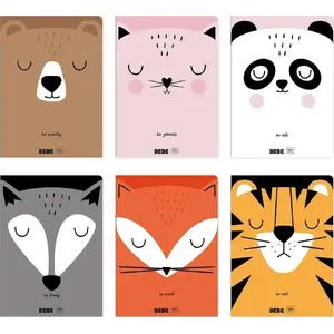 Notebook INTERDRUK A5 32-page colored three-line ruling BB pack of 10