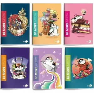 Notebook A4 36-page ruled KOH-I-NOOR Be More Meow pack of 10