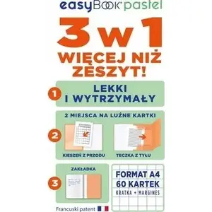 Blociņš Oxford Easybook Pastel A5 60 lapas rūtiņots - sajaukts krāsu komplekts