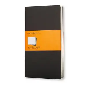 Notebook Moleskine Cahier — 80 sheets, lined, 70 g/m², black