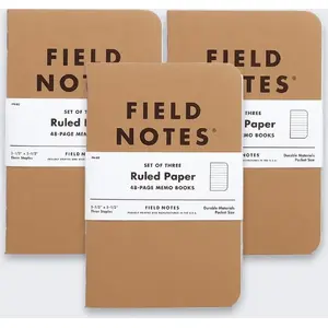 Notebook set Make Notes Notes Field Notes Original Kraft Linie — 3-pack, ruled kraft paper, pocket size