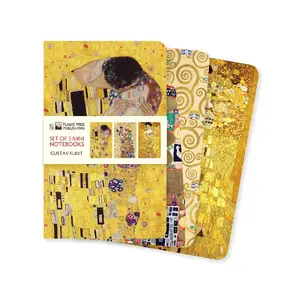 Mini piezīmju grāmatiņu komplekts Solis Gustav Klimt — 3 kabatas piezīmju grāmatiņas, 64 lapas, papīra grāmata