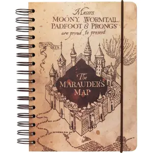 Notebook Grupo Erik KOŁONOTES HARRY POTTER MAPA HUNCWOTÓW 5880 — lined notebook with cover featuring Marauder's Map design