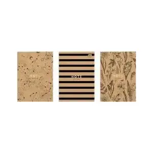 Notebooks INTERDRUK A4 60 pages squared HS Kraft pack of 5