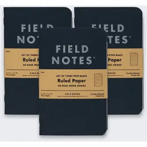 Notebook Make Notes Notes Field Pitch Black Memo Small Linie — pocket-sized ruled memo notebook