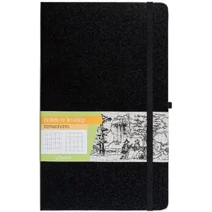 Notebook Antra Notes A6 grid paper — A6 size, grid ruling, black cover (254204)
