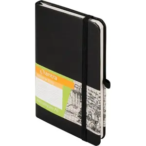 Piezīmju grāmatiņa Antra Notes A6 līniju, Formalizm sērija, melna — Antra