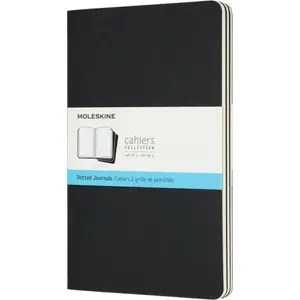 Набор блокнотов Moleskine Cahier Journals L (13×21 см) в точку, 80 страниц, черный, 3 шт.