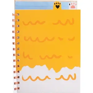 Spiral Notebook A5 80 sheets GDD Notes Cat & Dog with dividers