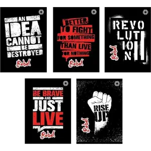 Notebook A5 80-sheet lined Ziemia Obiecana Rebels — pack of 5