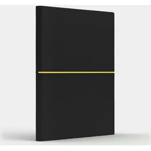 Pieziņu grāmatiņa Like U B6 Fun S, rūtiņu lappuses, melna-un-citronu vāks