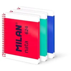 Spiral Notebook A5 Milan 80 pages squared grid 1918 mix (3 pcs)