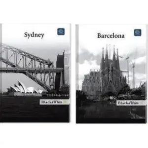 Notebook INTERDRUK Brulion A5 96 pages squared Black & White pack of 5