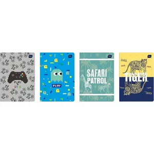 Notebook A5 INTERDRUK 16K double-line 'Trends Boys' pack of 20, ruled pages