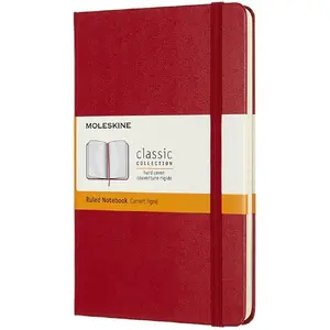 Rakstīšanas piezīmju grāmata Moleskine 322901 — cieta vāka, rūtiņu/līniju formāts, kabatas izmērs
